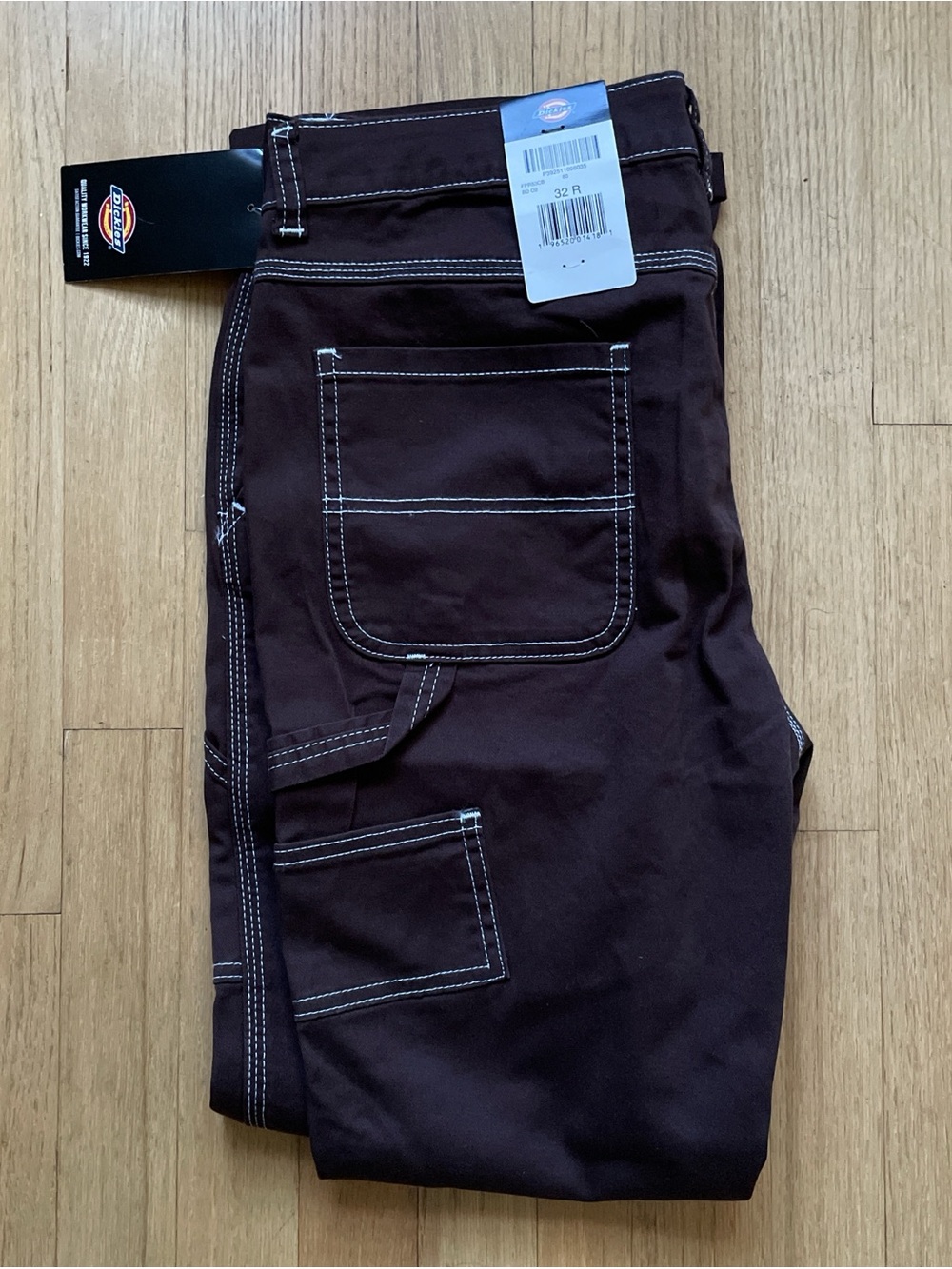 Dickies women’s Brown carpenter Pants with Contrast Stitching